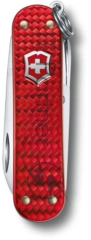 Нож-брелок Victorinox Classic SD Precious Alox, 58 мм, 5 функций, Iconic Red (подар. упаковка)