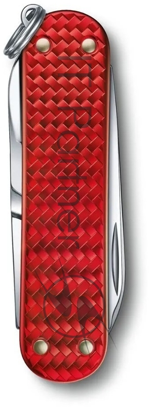 Нож-брелок Victorinox Classic SD Precious Alox, 58 мм, 5 функций, Iconic Red (подар. упаковка)