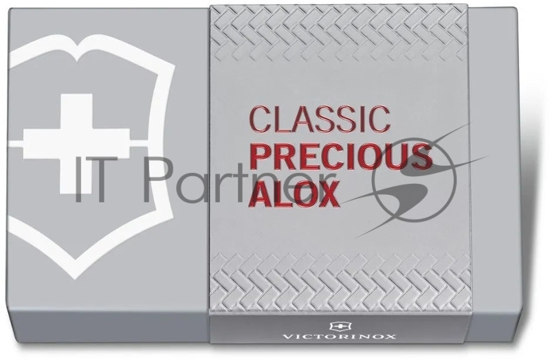 Нож-брелок Victorinox Classic SD Precious Alox, 58 мм, 5 функций, Iconic Red (подар. упаковка)