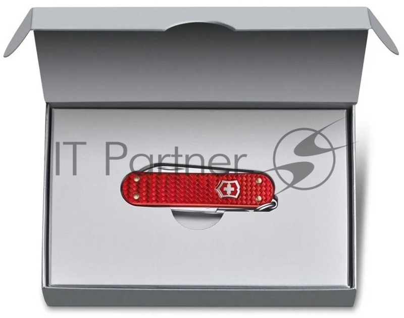 Нож-брелок Victorinox Classic SD Precious Alox, 58 мм, 5 функций, Iconic Red (подар. упаковка)