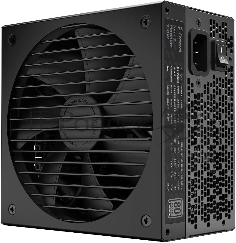 Блок питания Fractal Design ATX 750W ION+2 760 80+ platinum (24+4+4pin) APFC 140mm fan 10xSATA Cab Manag RTL