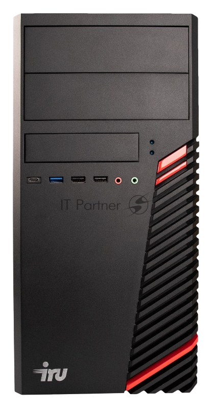 Компьютер IRU Опал 512 MT PG G6405 (4.1) 8Gb SSD256Gb UHDG 610 Free DOS GbitEth 500W клавиатура мышь черный