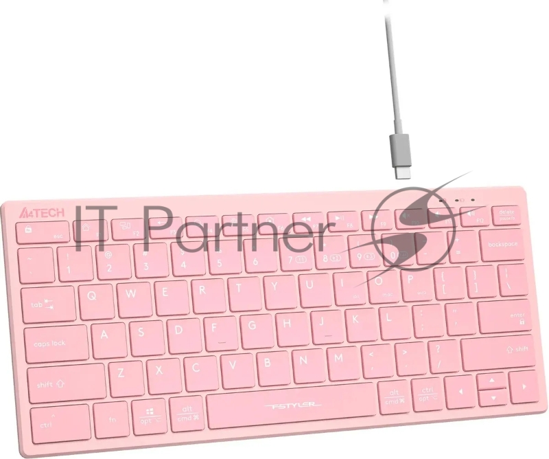 Клавиатура A4Tech Fstyler FBX51C розовый USB беспроводная BT/Radio slim Multimedia