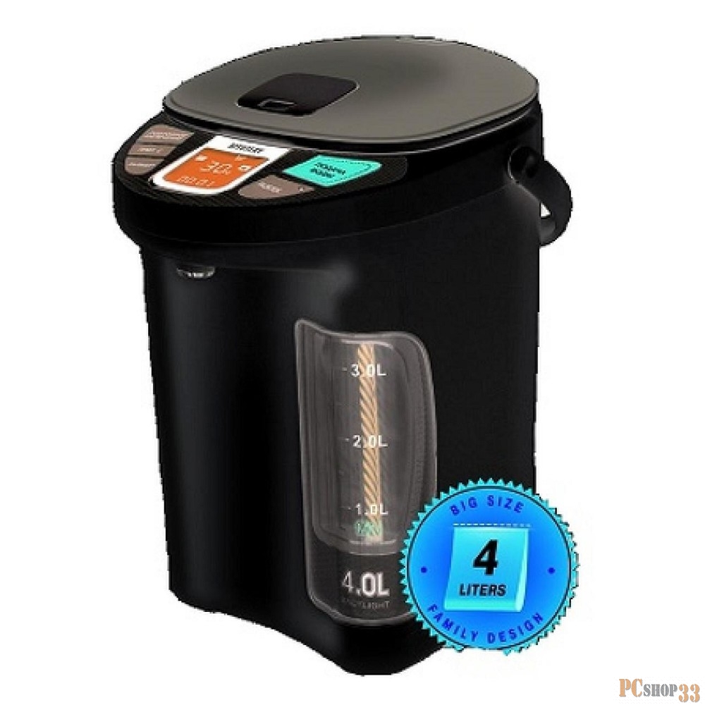 Чайник Термопот MYSTERY MTP-2454 4л. 700Вт черный/серебристый