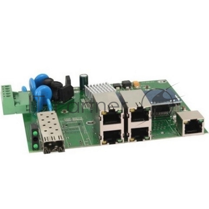 Промышленный PoE коммутатор OSNOVO на 6 портов, 4 *10/100Base-T с PoE (до 30W), 1*10/100Base-T, 1*SFP 100Base-X, суммарно PoE до 120W, БП опционально