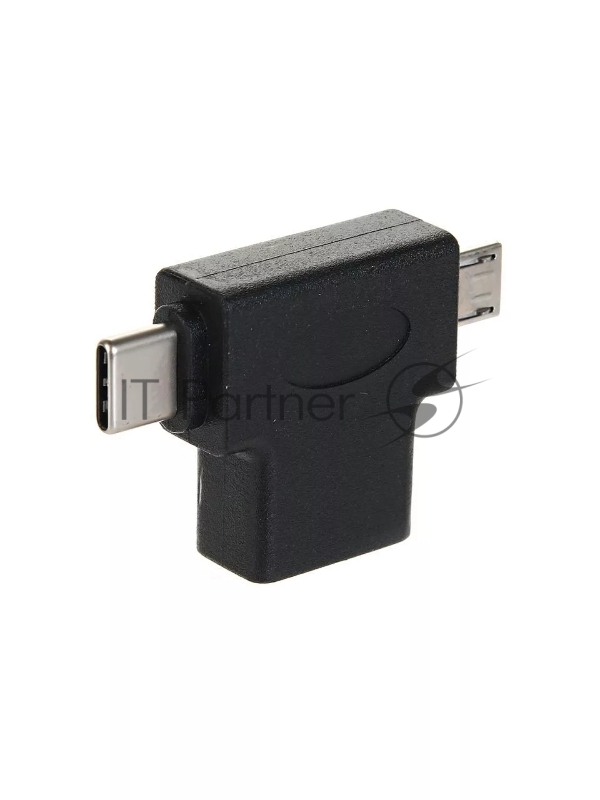 Переходник OTG 2 в 1, Micro USB 2.0 +Type-C --> USB 3.0 Af VCOM <CA434>