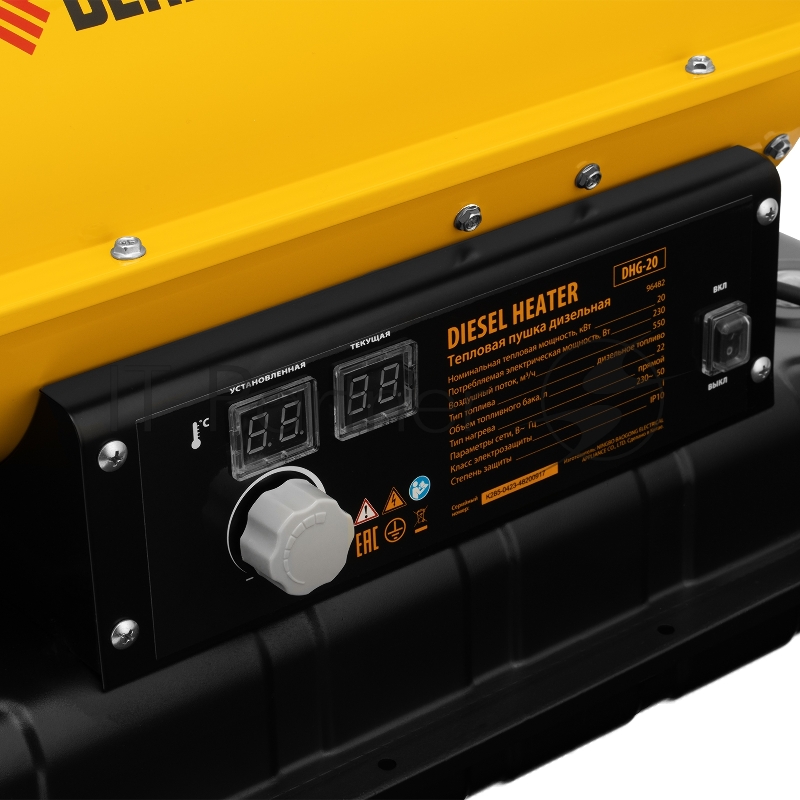 Дизельная тепловая пушка DHG-20, 20 кВт, 500 м3/ч, прямой нагрев// Denzel
