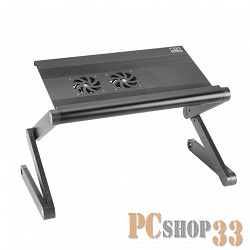 Аксессуар к ноутбуку CBR CLT-17C { Стол для ноутбука до 17” , 2 вентилятора, складн., алюм. сплав,00000000429}