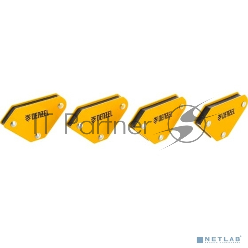 Набор из 4 магнитных фиксаторов для сварочных работ// Denzel