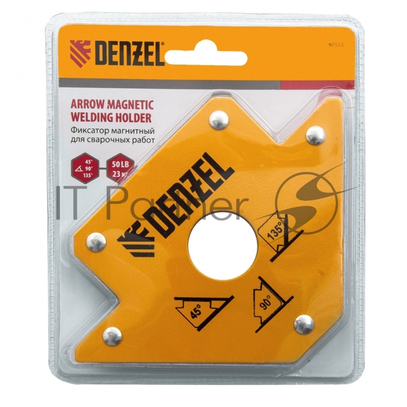 Фиксатор магнитный для сварочных работ усилие 50 LB// Denzel