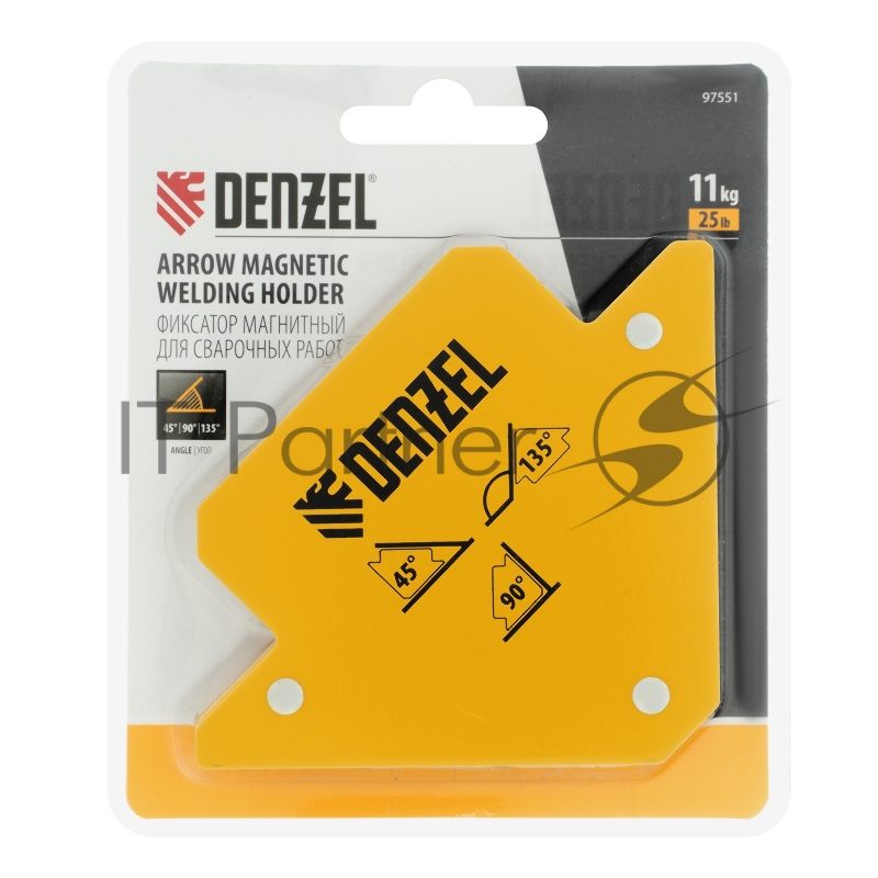 Фиксатор магнитный для сварочных работ усилие 25 LB// Denzel
