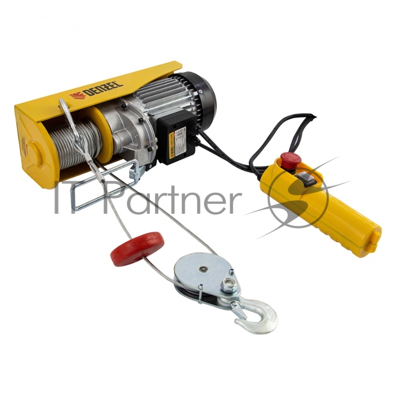 Тельфер электрический TF-800, 0,8 т, 1300 Вт, высота 12 м, 8 м/мин// Denzel