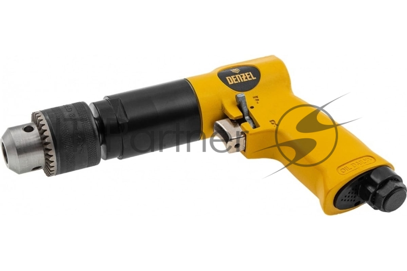 Пневматическая дрель PD500, 500 об/мин, 114 л/мин, 13 мм// Denzel