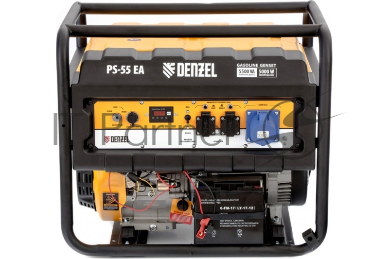 Генератор бензиновый PS-55EA, 5,5 кВт, 230В, 25л, коннектор автоматики, электростартер// Denzel