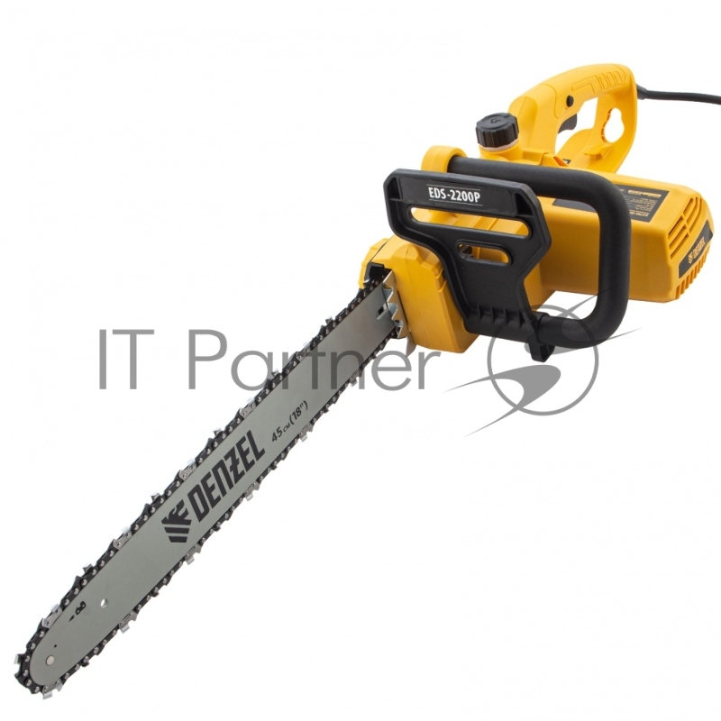 Пила цепная электрическая EDS-2200P, 2,2кВт,поперечная,шина 45см,шаг 3/8, паз 1,3мм, 63зв// Denzel
