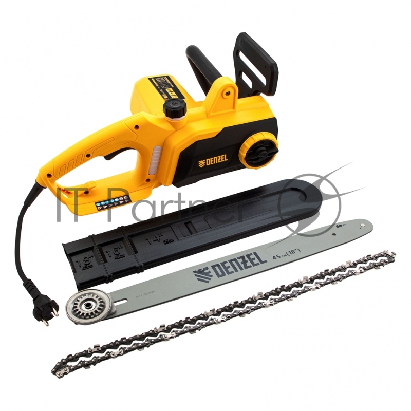 Пила цепная электрическая EDS-2200P, 2,2кВт,поперечная,шина 45см,шаг 3/8, паз 1,3мм, 63зв// Denzel