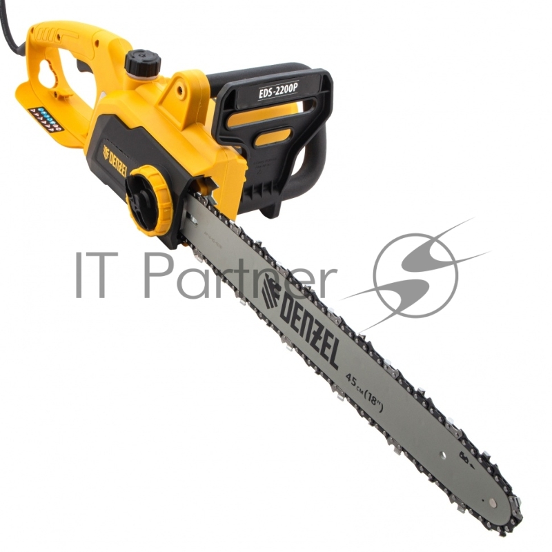 Пила цепная электрическая EDS-2200P, 2,2кВт,поперечная,шина 45см,шаг 3/8, паз 1,3мм, 63зв// Denzel