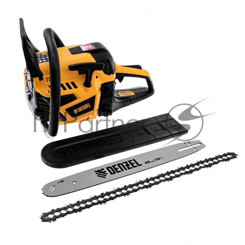 Пила цепная бензиновая DS-4516, шина 40 см, 45см3, 2,5 л.с., шаг 0,325, паз 1,5 мм, 64 зв// Denzel