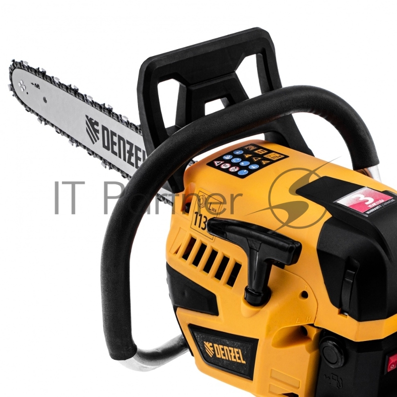 Пила цепная бензиновая DS-5218, шина 45 см, 52см3, 3 л.с., шаг 0,325, паз 1,5 мм, 72 зв// Denzel