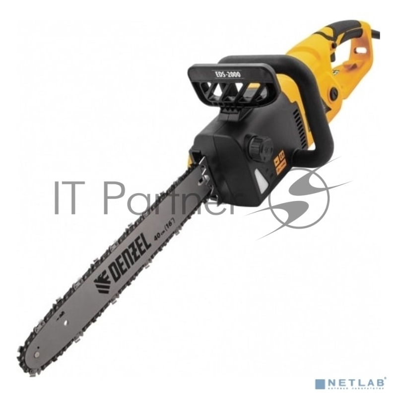Пила цепная электрическая EDS-2000, 2кВт,продольная,шина 40см,шаг 3/8, паз 1,3мм, 56зв// Denzel