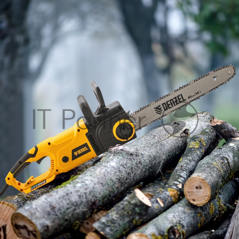 Пила цепная электрическая EDS-2000, 2кВт,продольная,шина 40см,шаг 3/8, паз 1,3мм, 56зв// Denzel