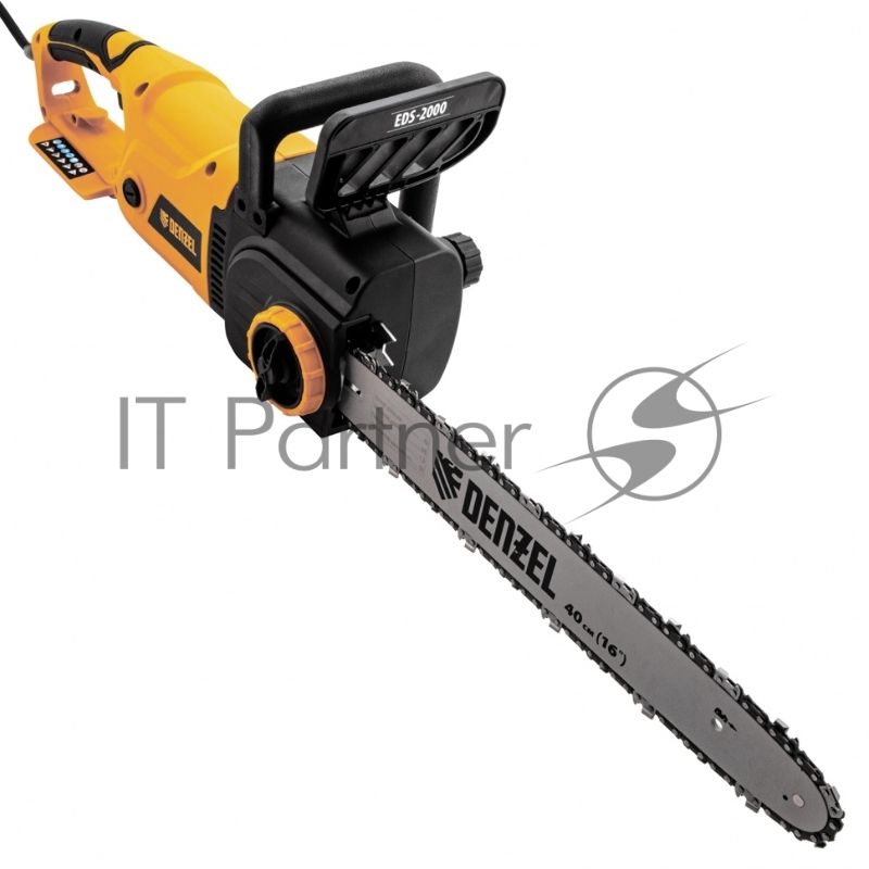 Пила цепная электрическая EDS-2000, 2кВт,продольная,шина 40см,шаг 3/8, паз 1,3мм, 56зв// Denzel
