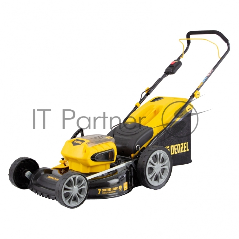 Газонокосилка аккумуляторная бесщет. RLM450-36, Li-ion, 36 В, 4 Ач, 450 мм, травосб. 40 л.// Denzel