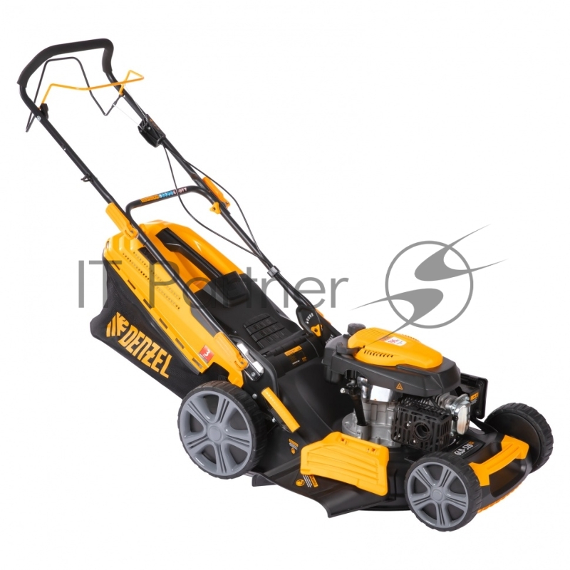 Газонокосилка бензиновая GLD-520SP, 196 куб.см., шир. 52 см,привод,7 уров.,травосб. 60 л// Denzel