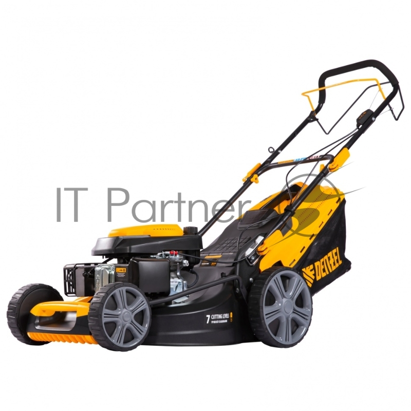 Газонокосилка бензиновая GLD-520SP, 196 куб.см., шир. 52 см,привод,7 уров.,травосб. 60 л// Denzel