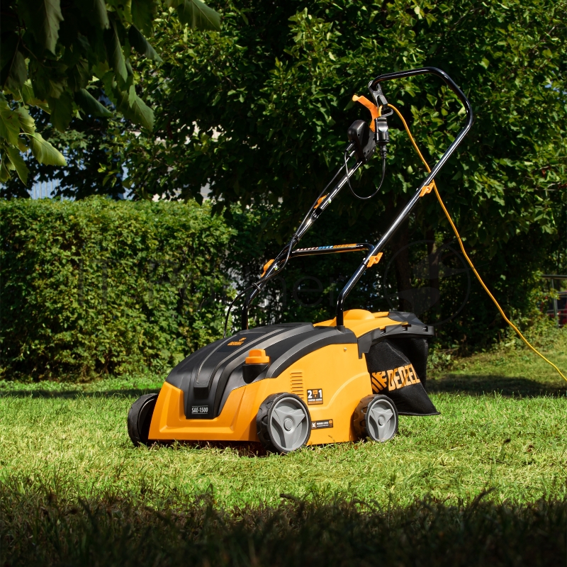 Скарификатор-аэратор электрический SAE-1500, 1500 Вт, -11/+5 см, 32 cм// Denzel