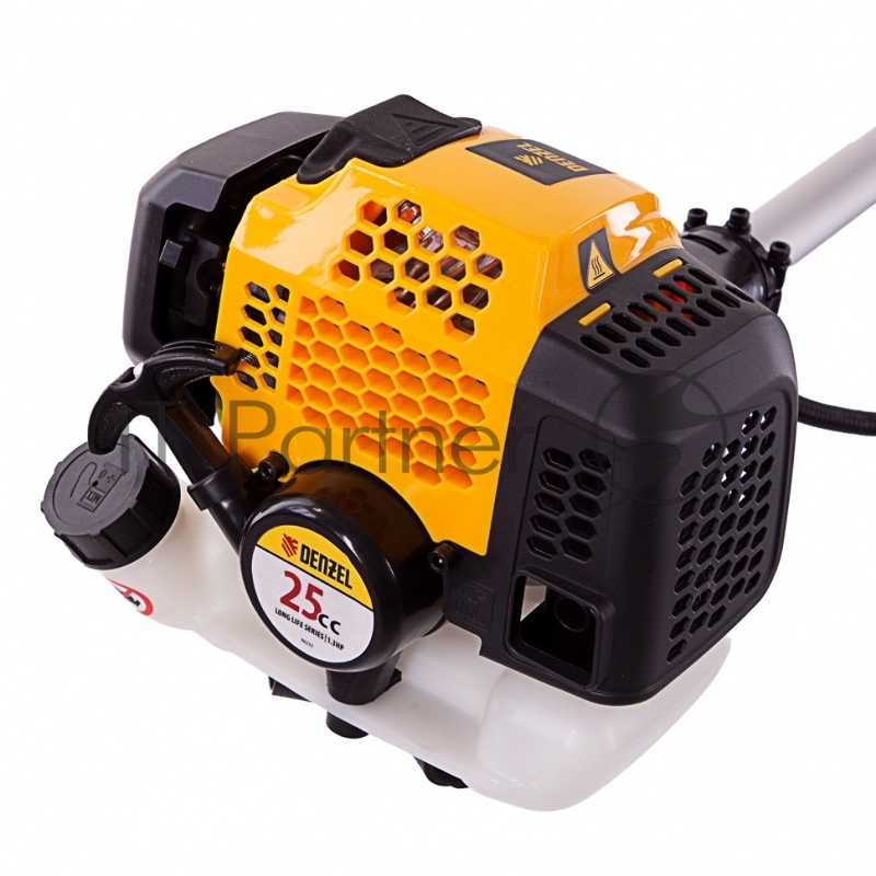 Триммер бензиновый DGT-250 25см3, 1,3 л.с., неразъемная штанга, состоит из 2 частей// Denzel