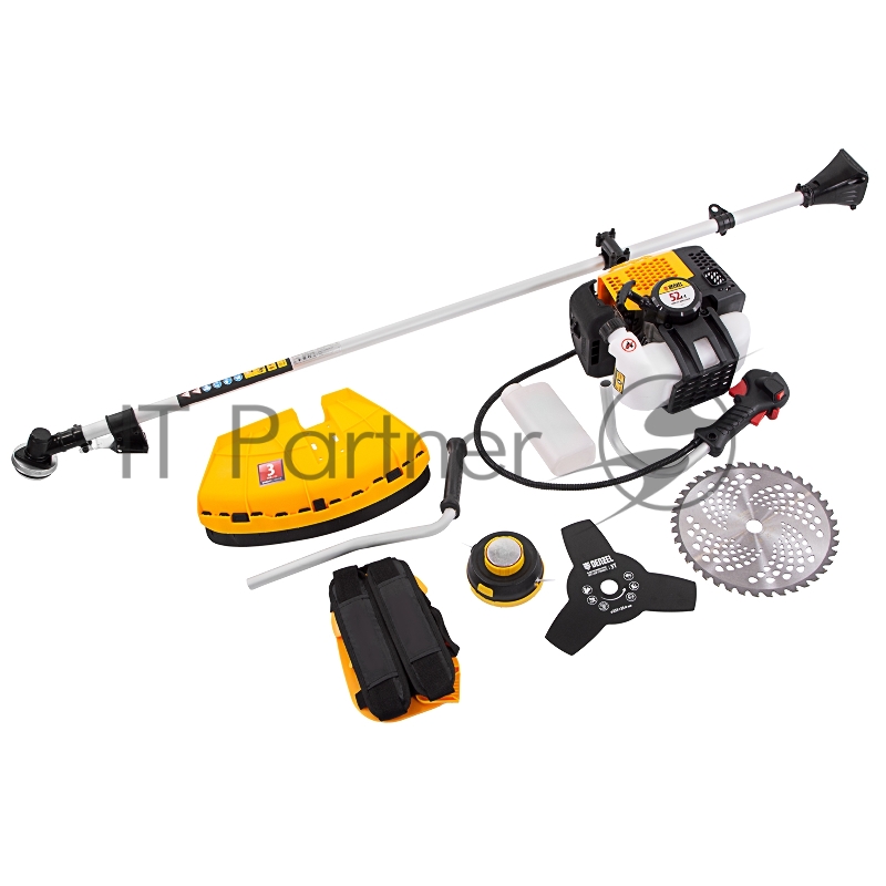 Триммер бензиновый DGT-520, 52см3, 3 л.с., неразъемная штанга, состоит из 2 частей// Denzel