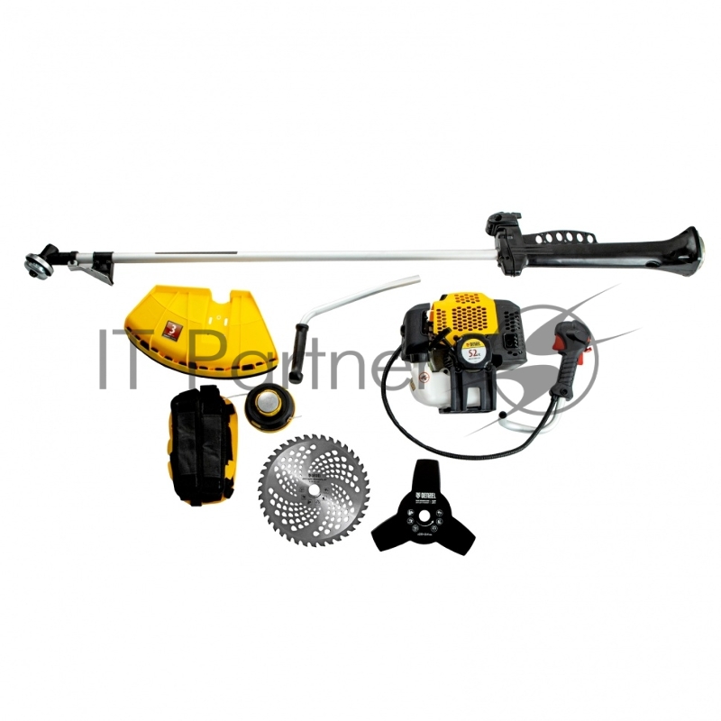 Триммер бензиновый DGT-52-PRO, анти-вибро, 52 см3, неразъем, состоит из 2 частей// Denzel