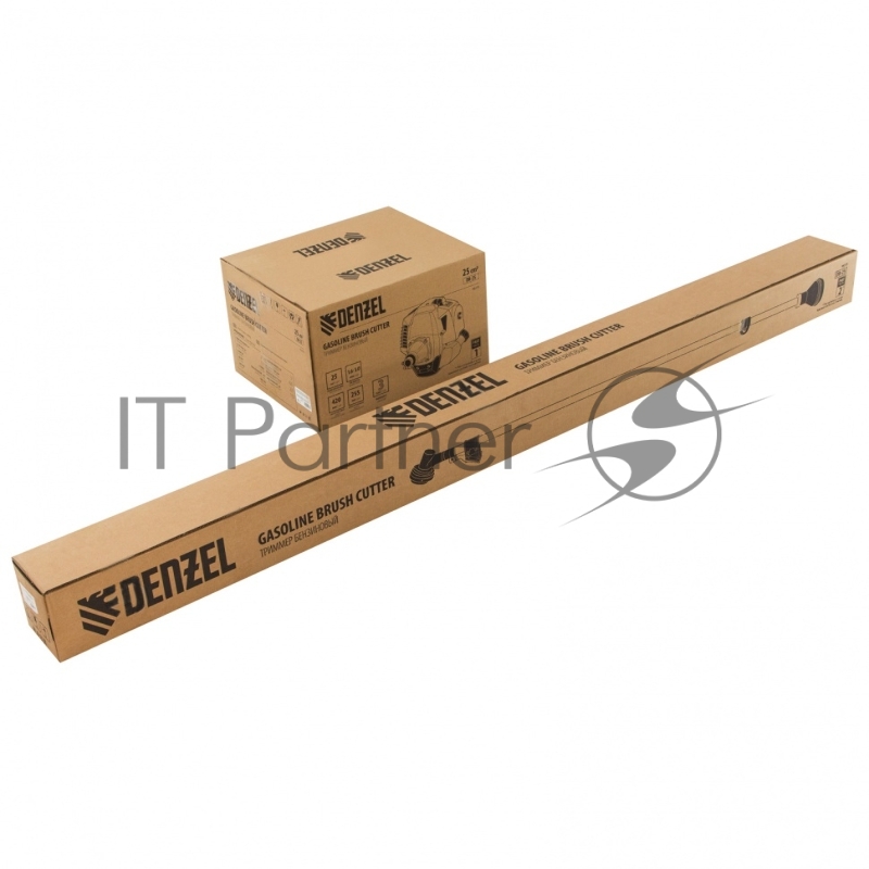 Триммер бензиновый DR-25, 25 см3, неразъемная штанга, состоит из 2 частей// Denzel