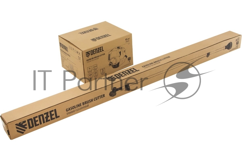 Триммер бензиновый DR-43, 43 см3, неразъемная штанга, состоит из 2 частей// Denzel