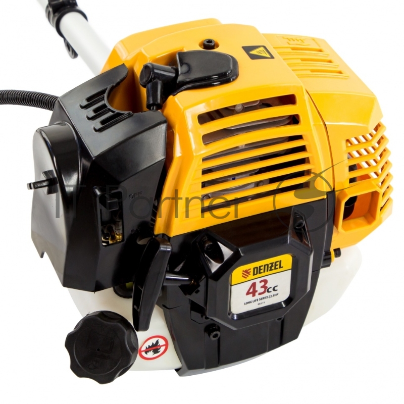 Триммер бензиновый DR-43, 43 см3, неразъемная штанга, состоит из 2 частей// Denzel