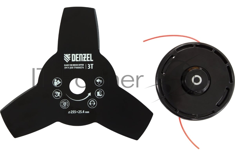 Триммер бензиновый DR-43S, 43 см3, разъемная штанга, состоит из 2 частей// Denzel