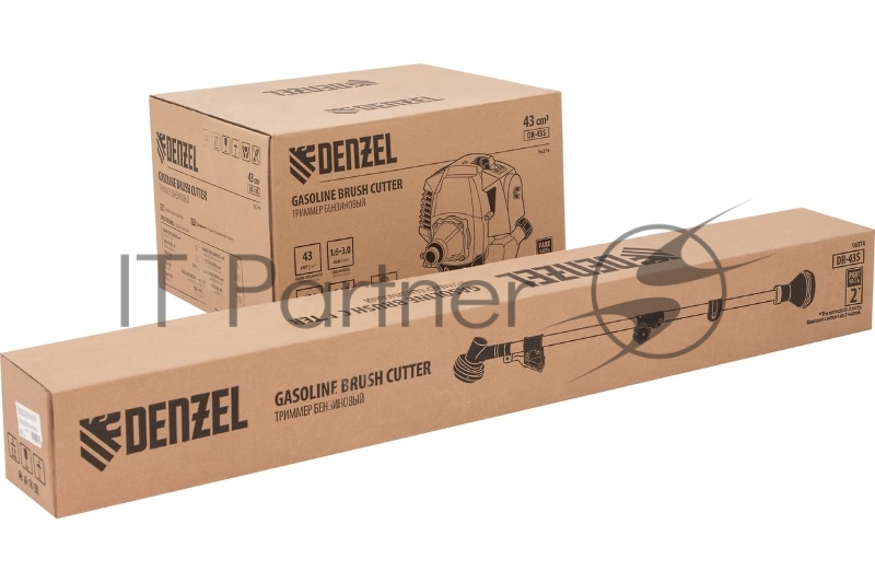 Триммер бензиновый DR-43S, 43 см3, разъемная штанга, состоит из 2 частей// Denzel