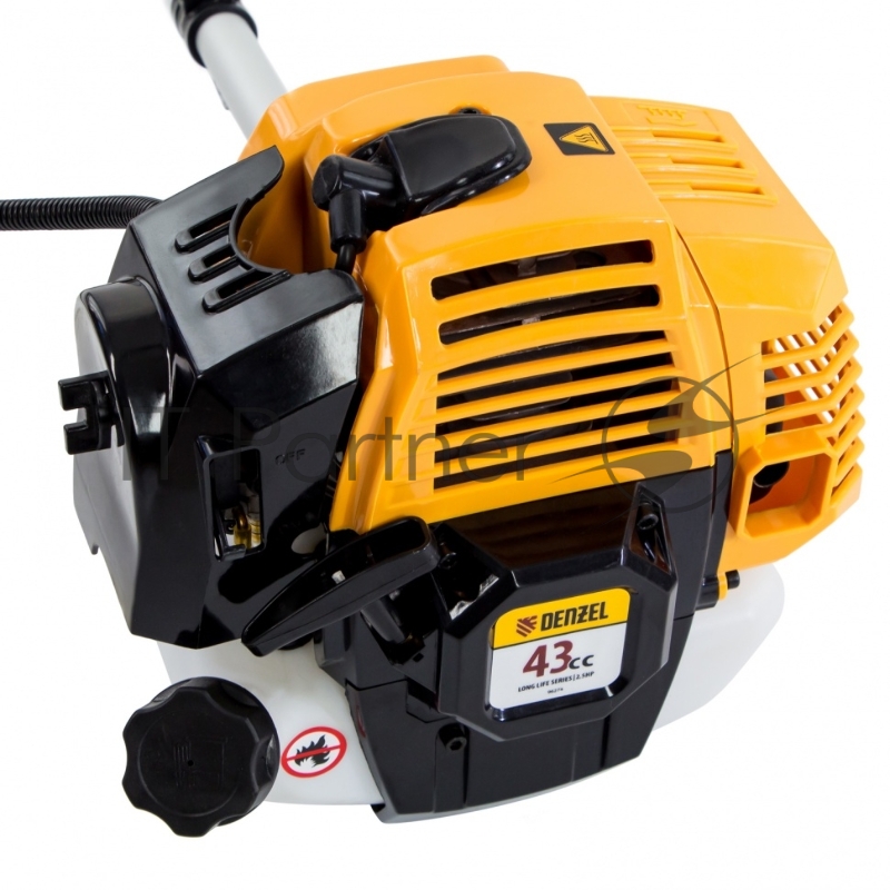 Триммер бензиновый DR-43S, 43 см3, разъемная штанга, состоит из 2 частей// Denzel