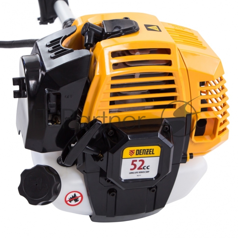 Триммер бензиновый DR-52, 52 см3, неразъемная штанга, состоит из 2 частей// Denzel