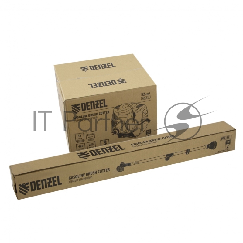 Триммер бензиновый DTL-52, 52 см3, неразъемная штанга, состоит из 2 частей// Denzel