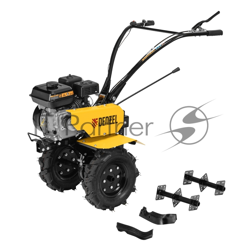 Мотоблок DPT-170, 7 л.с., ремен.сцеп, шир 85 см, глуб 35 см,фрез 3х3,ШОМ,скор 2В/1Н,кол 8// Denzel