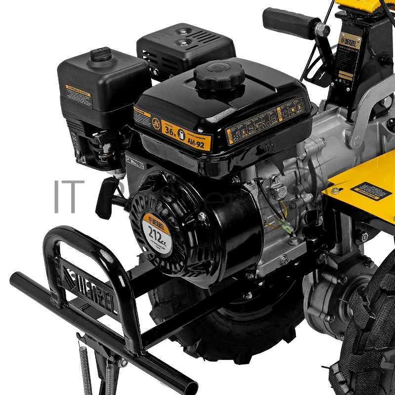 Мотоблок DPT-370X, 7 л.с., диск.сцеп, шир 90 см, глуб 35 см, фрез 3х4, ВОМ, передачи 3В/1Н// Denzel