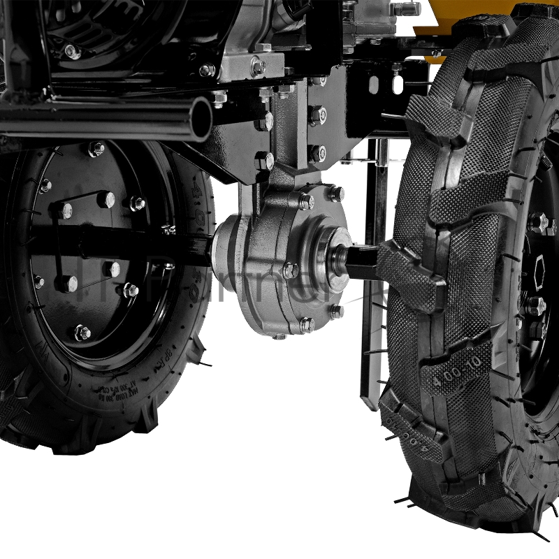 Мотоблок DPT-370X, 7 л.с., диск.сцеп, шир 90 см, глуб 35 см, фрез 3х4, ВОМ, передачи 3В/1Н// Denzel