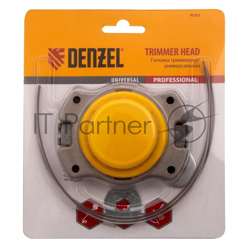Катушка для триммера универсальная алюминий, шайба 8 мм, 10мм// Denzel