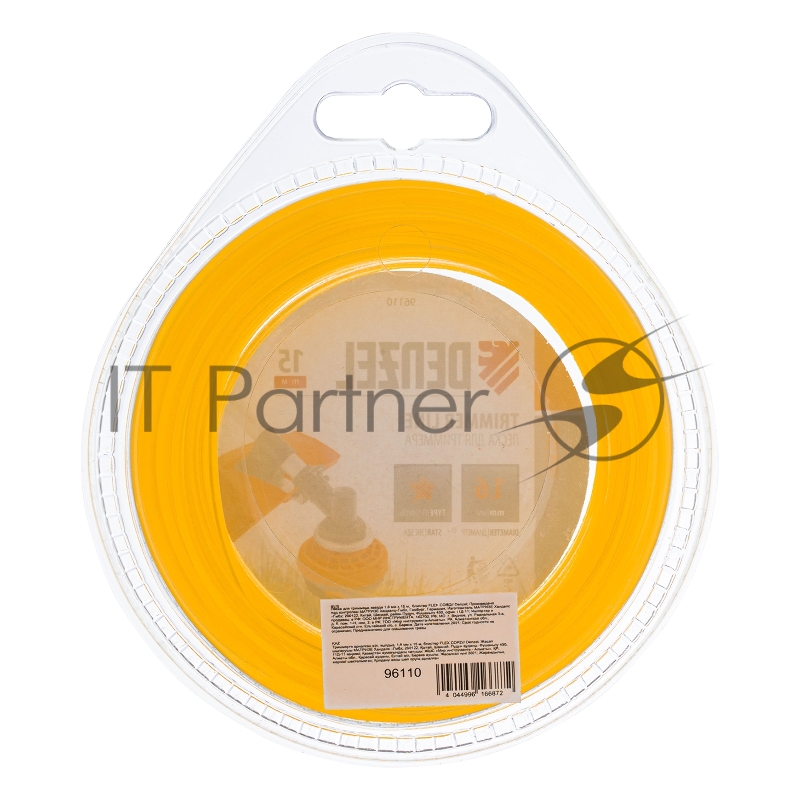 Леска для триммера звезда 1,6 мм х 15 м, блистер FLEX CORD// Denzel