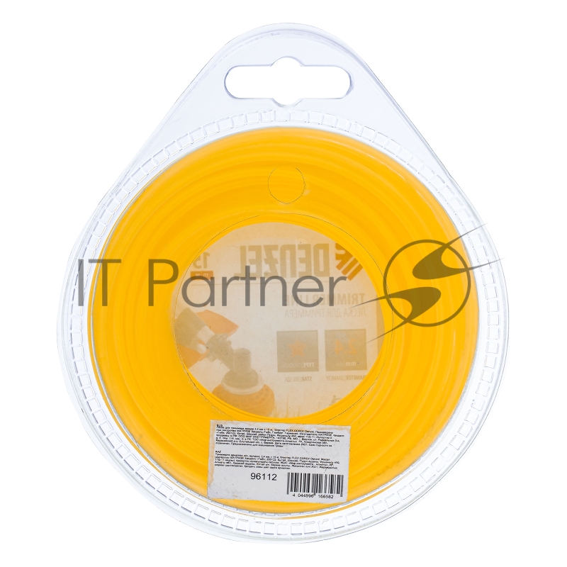 Леска для триммера звезда 2,4 мм х 15 м, блистер FLEX CORD// Denzel