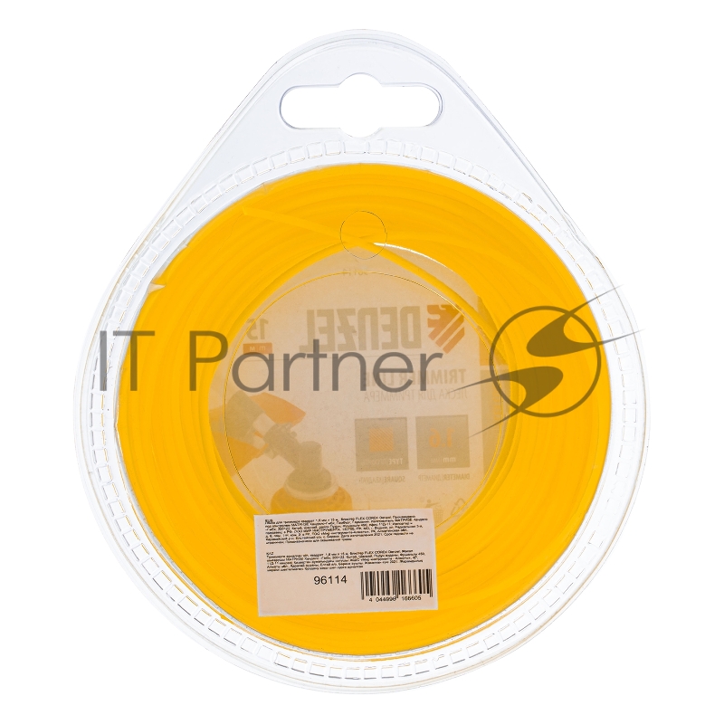 Леска для триммера квадрат 1,6 мм х 15 м, блистер FLEX CORD// Denzel