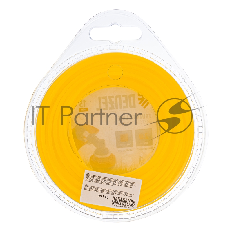 Леска для триммера квадрат 2 мм х 15 м, блистер FLEX CORD// Denzel