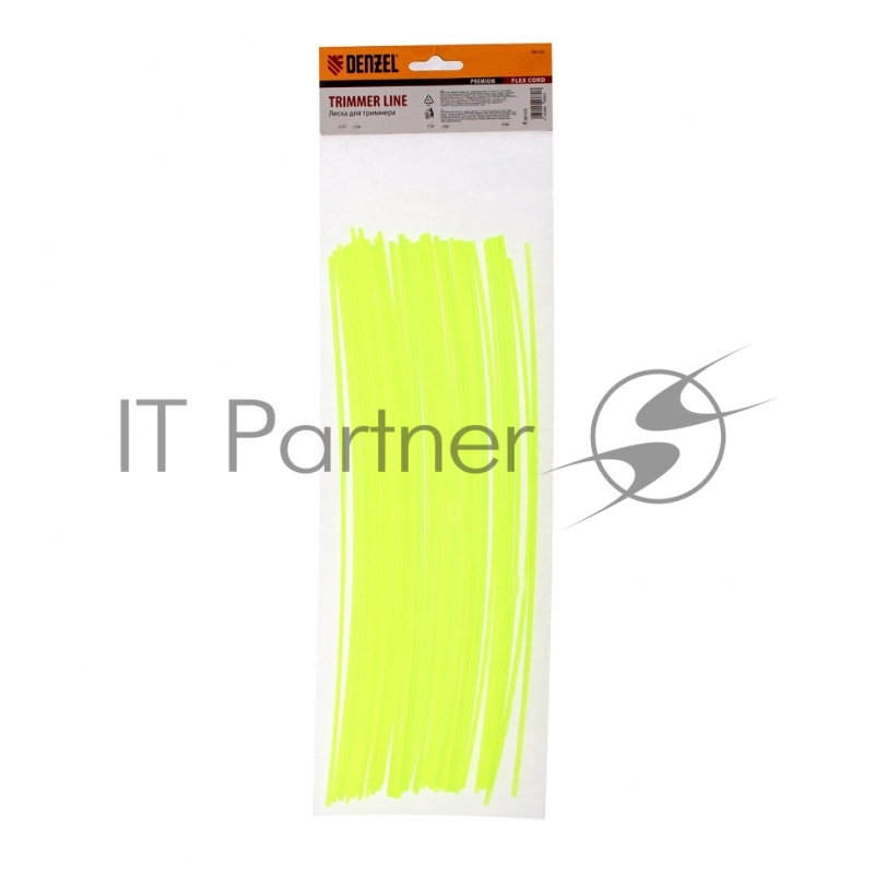 Леска для триммера квадратная нарезанная 2,4мм х 30 см 50 шт FLEX CORD// Denzel